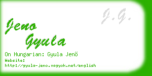jeno gyula business card